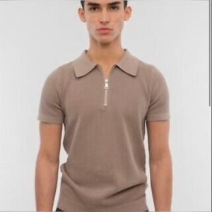 Esntls. Purple rock polo shirt size M